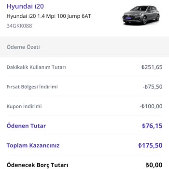 Getir Araç Kullanımı Sonlandıramadım