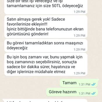 Telegram Günlük 800-1500 TL Kazana Bileceğim Part Time İş Teklifi Aldım