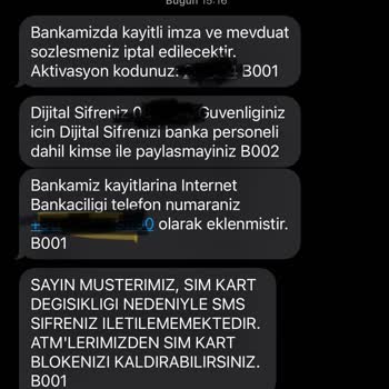 Ziraat Bankası Sim Kart Bloke Hk