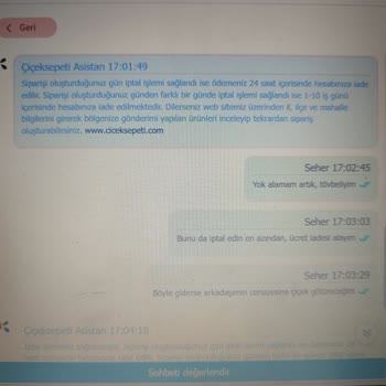 Çiçek Sepeti Mağduriyeti