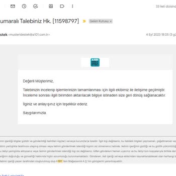 A101 Uygulama Ve İnternet Sitesi Çalışmaması