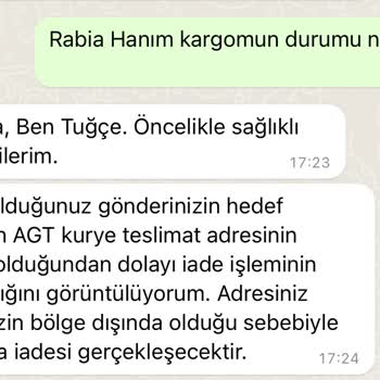AGT Kurye (aynigunteslim.com) Kurye İhmali Nedeni