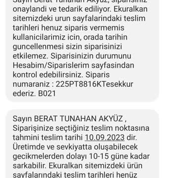 eKuralkan Siparişim Hakkında Bilgi Ve Durum Güncellemesi Yok. Siparişimin Konumu