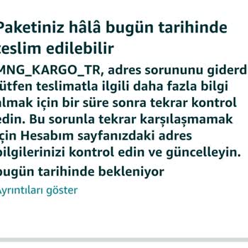 MNG Kargo Teslimat Sorunu Hakkında