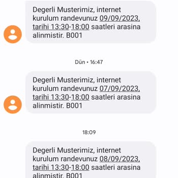 Türk Telekom Ev İnterneti Kurulum Randevu Değişikliği