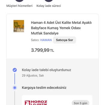 Hepsiburada Aldığım Ürünün İadesi İçin Kargo Sorununu Çözmüyor