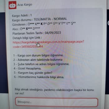Aras Kargo Kargom Teslim Edilmiyor