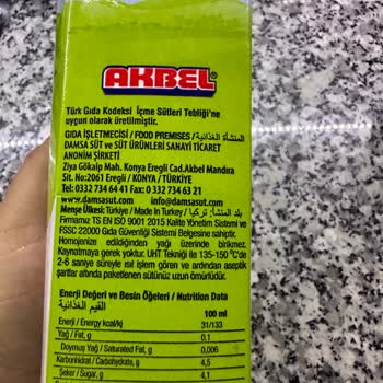 Akbel Süt Ürünleri Satın Alınan Sütlerde Katı Maddeler Çıktı