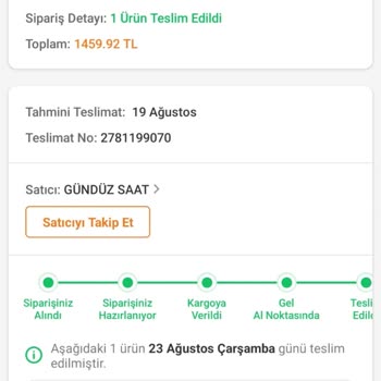 Trendyol'dan Saat Siparişi Verdim, Ancak Sorun Yaşıyorum
