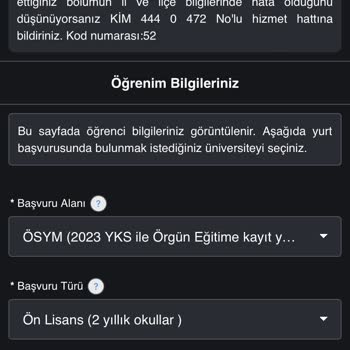 Kredi ve Yurtlar Kurumu Yurt Başvurusu Yapamama