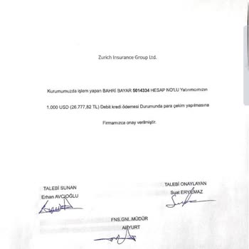 Zurich Global Yatırım Şirketi İle İlgili Sorunlarım