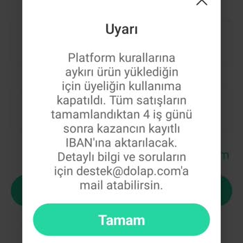Dolap Hesabımı Kapattı Geri Versin