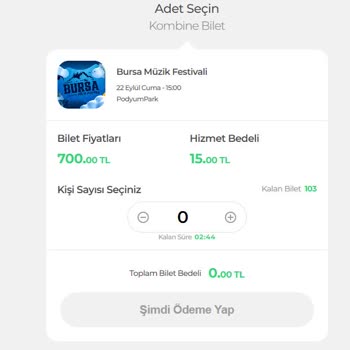 Bubilet Sitesinde Bilet Sayısını Arttırıp Ödeme Ekranına Geçemiyorum