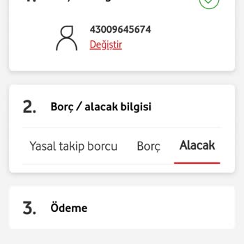 Vodafone Alacağın Ödenmemesi Hakkında