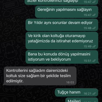 Unigarden Kiralanan Evdeki Kırık Koltuk Ve Yatak Sorunu