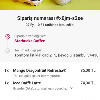 Yemek Sepeti'nden Gerekçesiz Sipariş İptali