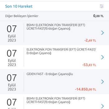 Yapı Kredi Bankası Fahiş Fast İşlem Ücreti