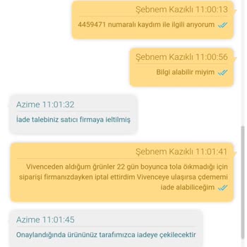 Vivense A. Ş. Ürün Teslim Edemiyor Para İadesi Yapamıyor