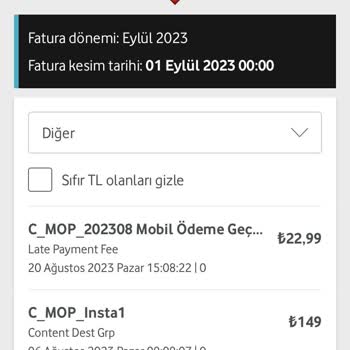 Vodafone Fatura İtirazı, Şikayeti.