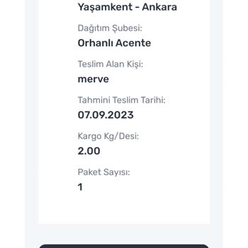 Tuzla Orhanlı Sürat Kargo Kargomu Kaybetti