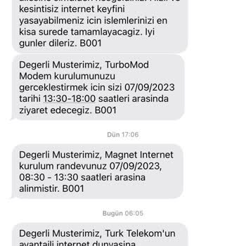 Türk Telekom Magnet Kurulumu İçin Randevuya Uyulmadı.