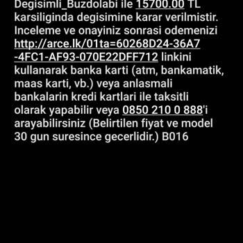 Arçelik Buzdolabı Değişim Talebi