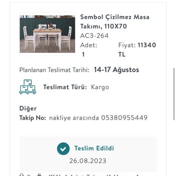 Vivense Masa Takımımı Gönderin!