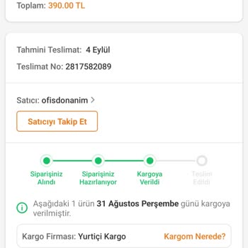 Trendyol Kayıp Kargo Sorunu
