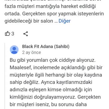 Black Fit Spor Salonu (Adana) Para İadesi