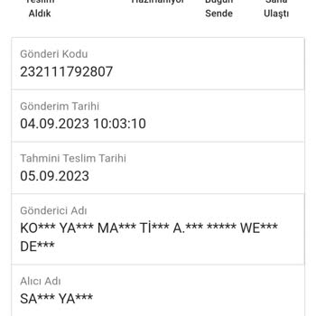 Sendeo Teslim Edilmeyen Kargo