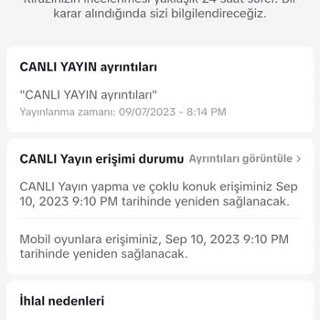 Tik Tok Hesap Engellendi