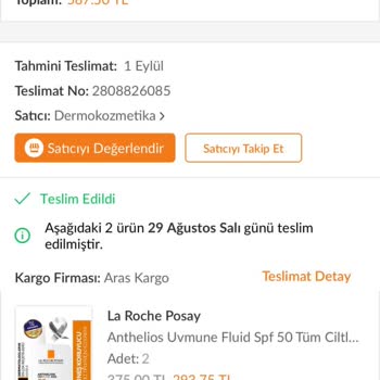 Dermokozmetika Eksik Ürün Gönderilmesi Ve Kargo/Desi Kontrolsüz Gönderdik Denmesi