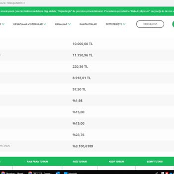 TEB Bankası 1.98 Faiz Aldatmacası 10.000 TL Krediden Ele Geçen 1000 TL