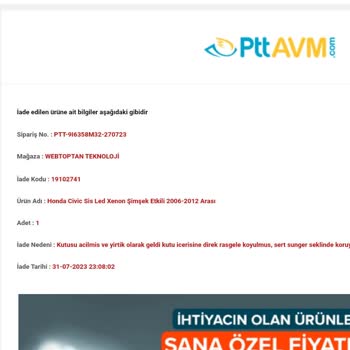 Epttavm Ücret İadesi