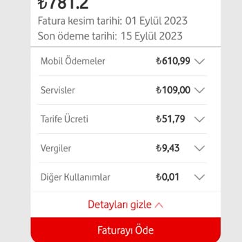 Vodafone Faturasıyla İlgili Mağduriyet