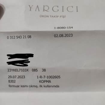 Yargıcı Mağazası Ürün İadesi