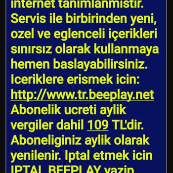 Beeplay Aboneliği Hakkında Şikayet