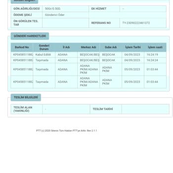 PTT Kargo Sorumsuzluğu. Bu Kadar Sorumsuzluk Olamaz.