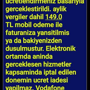 Vizyon Elektronik Para Onaysız Abonelik