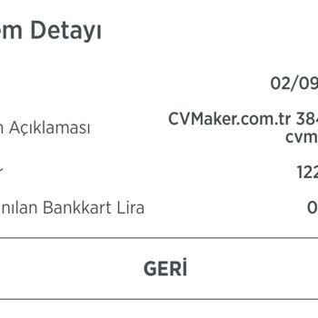 CV Maker Fazla Para Çekme