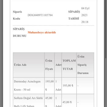 Dogalecza.com Doğalecza Tarafından Gönderilmeyen Ürün!