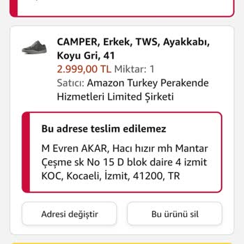 Amazon Bir Aydan Beri Aynı Cevap