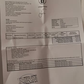Anatolia Hospital Antalya Anatolia Hastanesi Acil Servis Deneyimi
