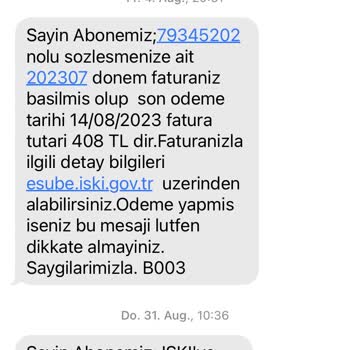 İSKİ Şişirme Fatura