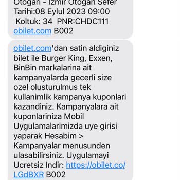 Obilet Bilet İptal Etmiyor