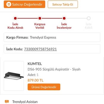 Trendyol Ürün İade Sürecini Sonuçlandırmıyor