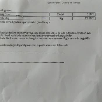 Cepte Şok Ürünlerimi Getirmediği Gibi Para İadesi De Yapmıyor