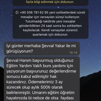 Papara Eğitim Yardım Vakfı Adı Altında Burs Verme Vaadiyle Kişisel