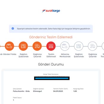 Sürat Kargo Teslim Edilmeyen Kargo Ürünleri