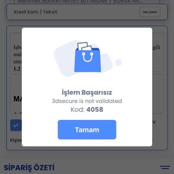 LCW Mobil Alışveriş Hatası